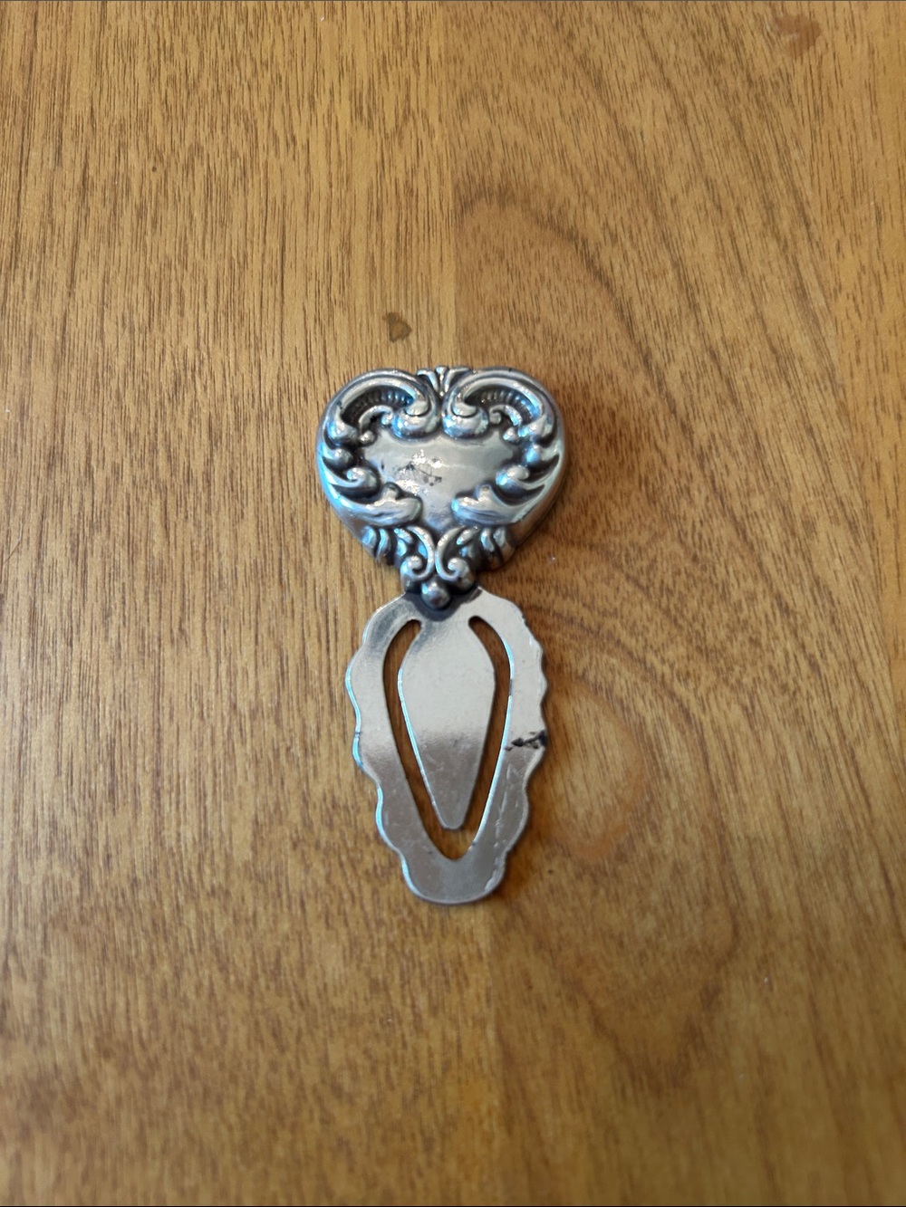 Brighton Silver Heart Bookmark Clip with Filigree Detail